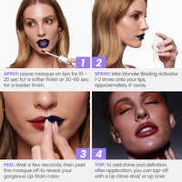 Thumbnail for Wonderskin Wonder Blading Lip Stain Peel Off and Reveal Kit - Long Lasting, Waterproof Red Lip Tint, Transfer Proof Natural Makeup Stain Kit (Divine)