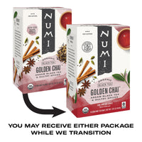 Thumbnail for Numi Organic Golden Chai Tea, 18 Tea Bags, Assam Black Tea, Cardamom, Ginger & Anise