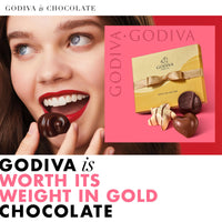 Thumbnail for Godiva Chocolatier Chocolate Gift Box for Birthday, Thank You, Anniversary, Congratulations Gift Basket Gold Ribbon Gourmet Candy Assortment with Praline, Caramel in Milk, White, Dark Chocolate, 19pc