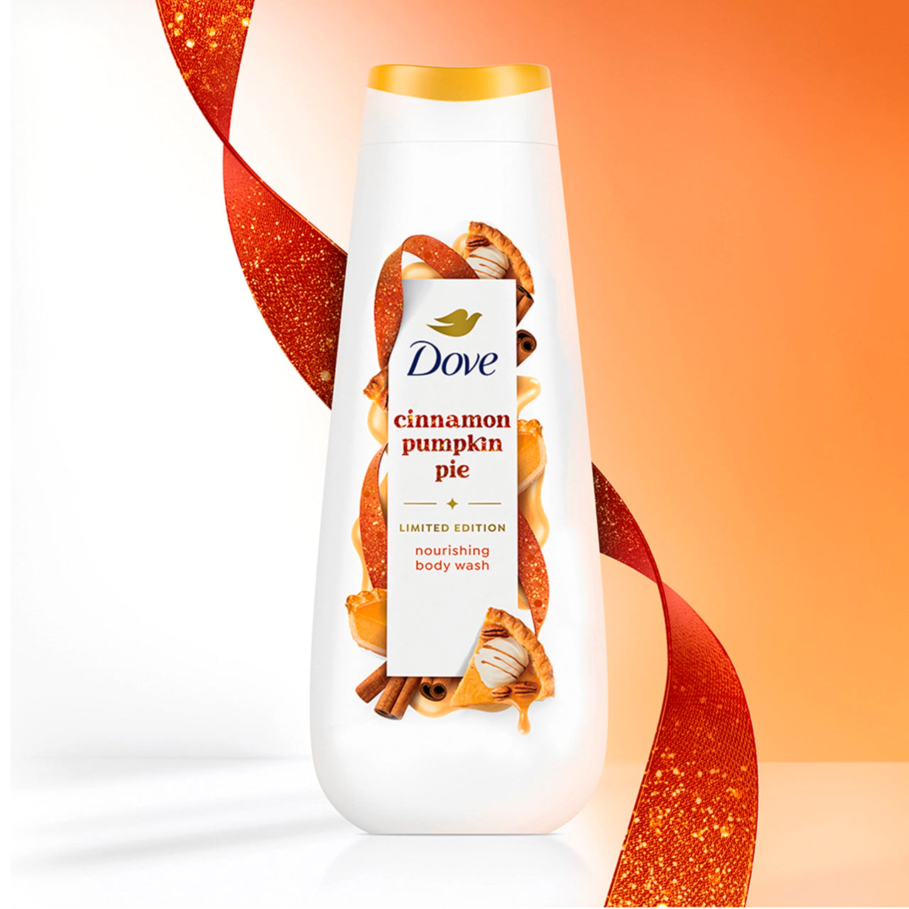 Dove Limited Edition Holiday Treats Body Wash Cinnamon Pumpkin Pie for Deep Nourishment 20 oz