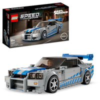 Thumbnail for Lego Speed Champions 2 Fast 2 Furious Nissan Skyline GT-R (R34) Set, Race Car Toy Model Building Kit for 9 Plus Year Old Boys & Girls, with Racer Minifigure, Collectible Gift for Kids 76917