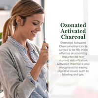 Thumbnail for Global Healing Center - Ozonated Activated Charcoal Powder - Advanced Digestive Detox that Adsorbs Internal Unwanted Compounds - Helps Relieve Occasional Gas Discomfort - 60 Activated Charcoal Pills