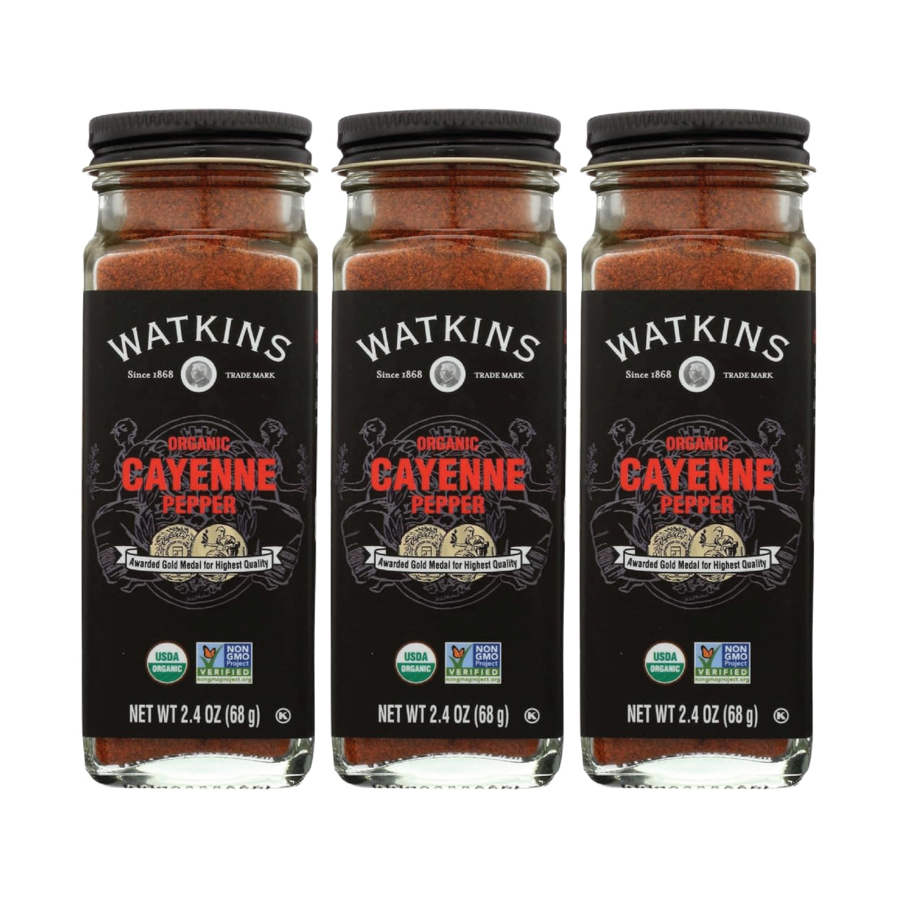 Watkins Organic Cayenne Pepper, 2.4 Ounce, 3 Count