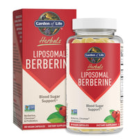 Thumbnail for Garden of Life Liposomal Berberine and Chromium Picolinate for Already Healthy Blood Sugar, Glucose Metabolism and Cholesterol with Probiotics for Easy Digestion, Non GMO, Gluten Free, 30 Servings