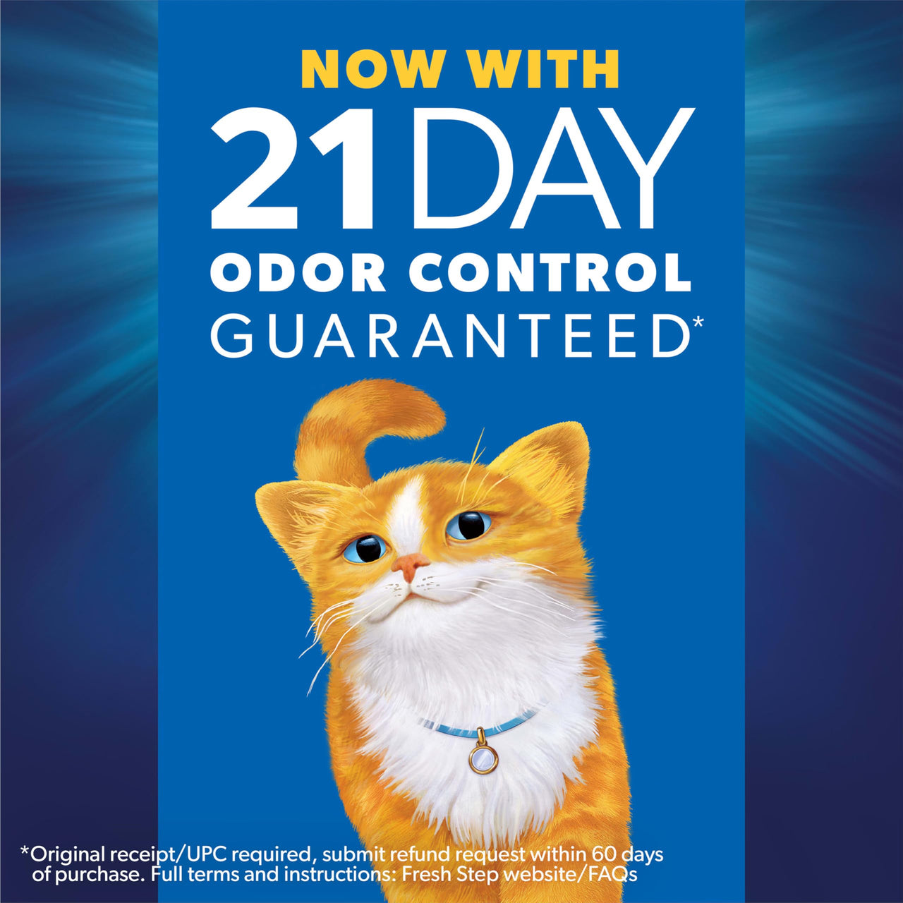 Fresh Step Clean Paws Cat Litter With Febreze Freshness, Multi-Cat Low-Tracking Clumping Litter With Guaranteed Odor Control, 22.5 lb. Box