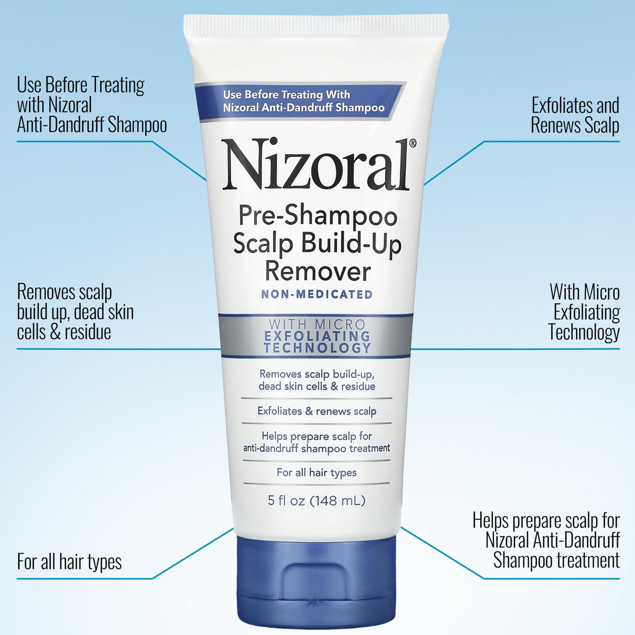 Nizoral Pre-Shampoo Scalp Build-Up Remover - Exfoliates and Renews Helps Prepare for Anti-Dandruff Shampoo Treatment, 5 oz