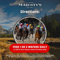 Thumbnail for Majesty's Biotin Wafers - Superior Horse / Equine Hoof and Coat Support Supplement - Copper, Zinc, Lysine, Methionine - 30 Count (1 Month Supply)