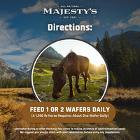 Thumbnail for Majesty's Omega Wafers - Superior Horse / Equine Skin, Coat, and Immune Support Supplement - Omega 3, 6, 9, and Biotin - 30 Count (1 Month Supply)