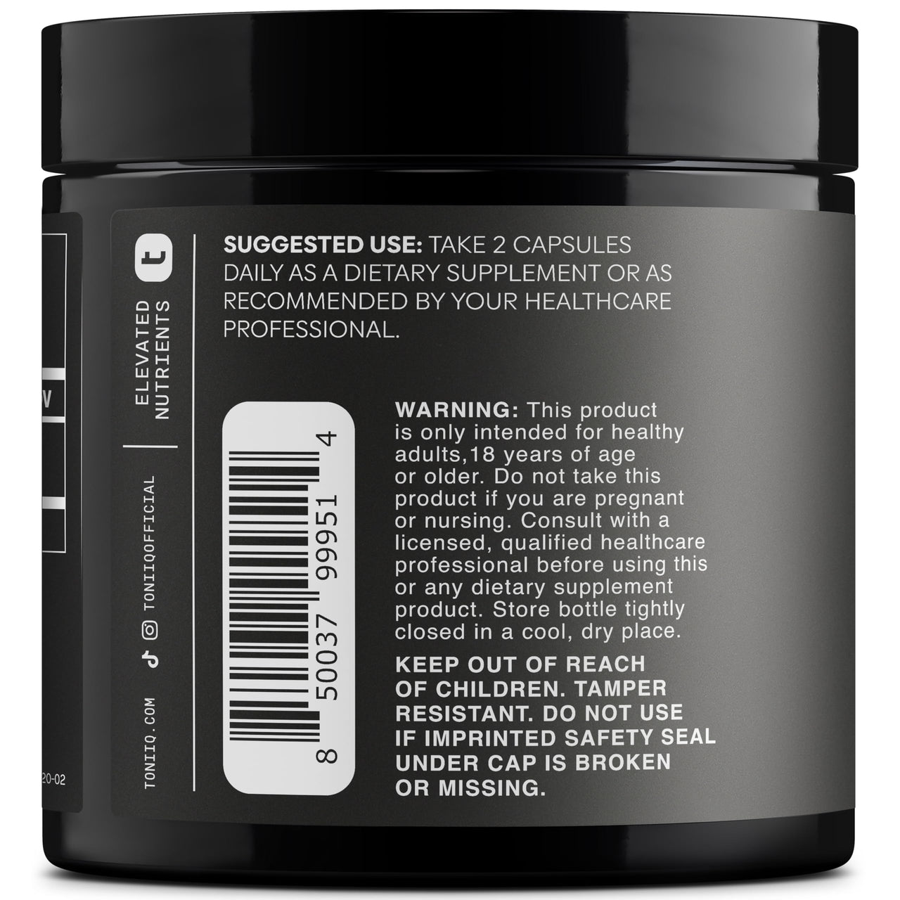 Toniiq Fadogia Agrestis - Ultra High Potency 30:1 Extract - 1200mg Per Serving - Highly Concentrated - Third-Party Lab Tested - 120 Capsules
