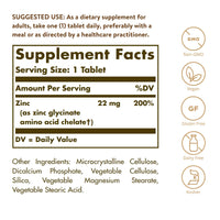 Thumbnail for Solgar Chelated Zinc, 250 Tablets - Zinc for Healthy Skin - Supports Cell Growth & DNA Formation - Exerts Antioxidant Activity - Supports A Healthy Immune System - Non GMO, Vegan - 250 Servings