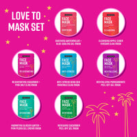 Thumbnail for Freeman Facial Love To Mask Variety Pack: Oil Absorbing Clay, Detoxifying Charcoal, Clearing Peel Off, Hydrating Gel Cream, Exfoliating Scrub (14 Piece Kit with Bonus Buffer and Headband)