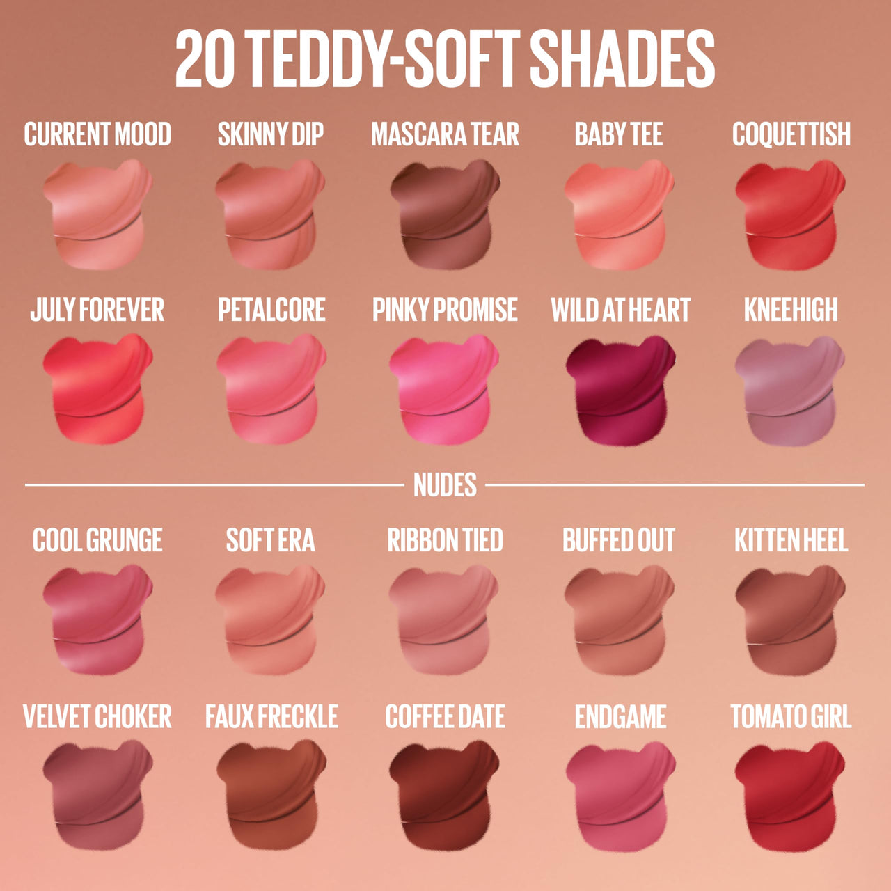 MAYBELLINE Super Stay Teddy Lip Tint, Long Lasting Matte Lipstick For Up To 12HR Wear, Wild At Heart, 1 Count