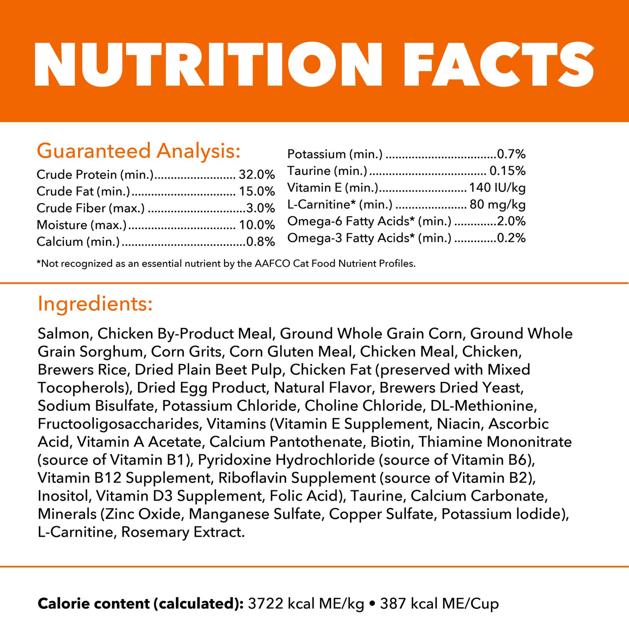 IAMS Proactive Health Dry Cat Food, Healthy Cat Food Dry Recipe for Adults, Salmon, 3.5 lb. Bag