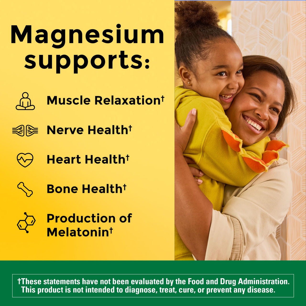 Nature Made Magnesium Complex with Vitamin D and Zinc Supplements, Magnesium Supplement for Muscle, Nerve, Heart & Bone Support with Vitamin D3 & Zinc for Immune Support, 60 Capsules, 30 Day Supply