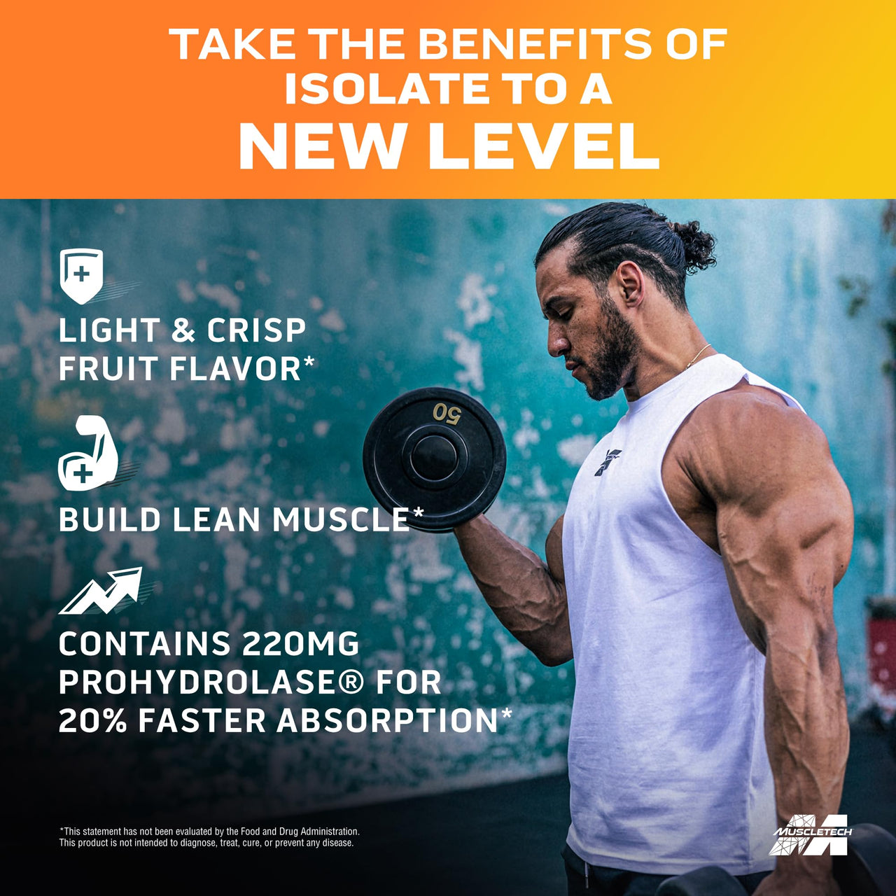 MuscleTech Whey Protein Powder Clear Whey Protein Isolate Whey Isolate Protein Powder for Women & Men Clear Protein Drink 22g of Protein, 90 Calories Orange Dreamsicle, 1.1lb (19 Servings)