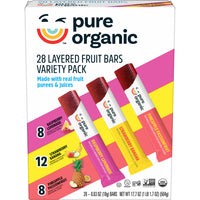 Thumbnail for Pure Organic Layered Fruit Bars Variety Pack 28 count (Pack of 1).