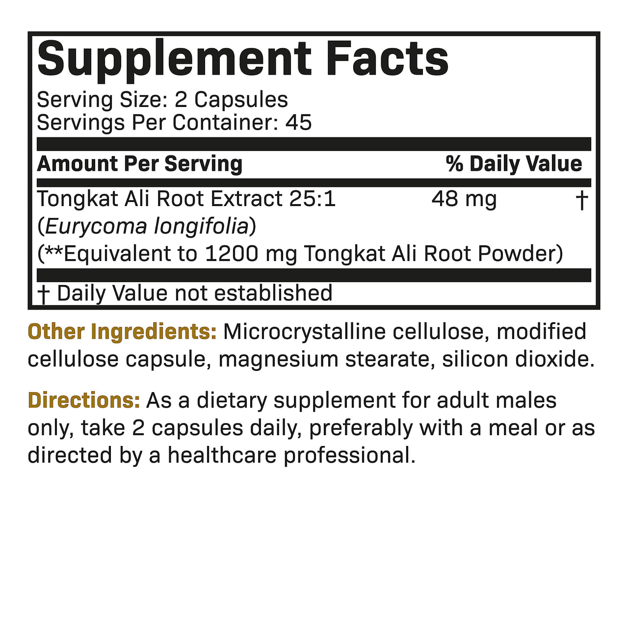 Futurebiotics Longjack Tongkat Ali Extra Strength Energy & Stamina Support - Non-GMO, 90 Vegetarian Capsules