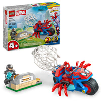 Thumbnail for LEGO Marvel Spidey and His Amazing Friends Spidey on his Motorcycle vs. Rhino Building Toy for Kids - Super Hero Pretend Playset for Preschool Boys & Girls, Ages 4+ - Gift Idea for Birthdays - 11206