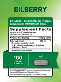 Thumbnail for Nature's Truth Bilberry Extract Capsules | 100 Count | Non-GMO & Gluten Free Supplement
