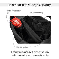 Thumbnail for ODODOS 19L Multi Hobo Bags 2.0 with 2 Straps for Women, Totes Handbags, Crossbody Shoulder Bags, Black