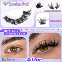 Thumbnail for ALICE Lash Clusters Wispy Eyelash Clusters 10-18mm 168pcs Cluster Eyelash Extensions Natural Volume Lash Extensions DIY Individual Lashes Clusters with Soft Thin Band