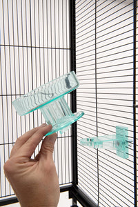 Thumbnail for Lixit Quick Lock Bird Cage Bath for Lovebirds, Canaries, Finches, Parakeets, and Cockatiels and Other Small to Medium Feathered Friends (Pack of 1)
