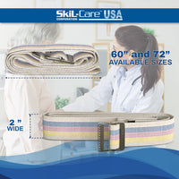 Thumbnail for Skil-Care Cotton Gait Belt, Pastel Stripe Design, Gait Belt for Seniors, 72” L x 2” W, Secure Metal Buckle, Durable Cotton Webbing Transfer and Physical Therapy Belt, 252072