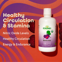 Thumbnail for Dynamic Health Certified Organic Beetroot Juice Concentrate Dietary Supplement, No Added Sugar, Artificial Colors, Preservatives, BPA-Free, Gluten-Free, 32 oz