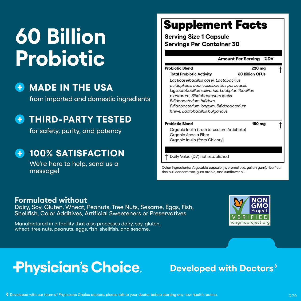 Physician's CHOICE Daily Bundle: 60 Billion Probiotic + Bloat & Gas Probiotic + Fiber Gummies + Digestive Enzymes