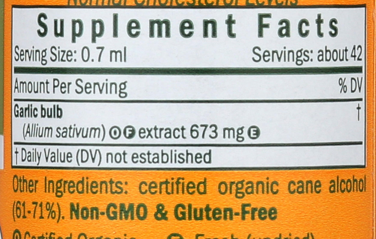 HERB PHARM Organic Garlic Extract, 1 FZ