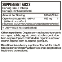 Thumbnail for Futurebiotics Certified Organic Ashwagandha Stress Mood & Energy Support Adaptogenic Herb, Non-GMO, 250 Organic Tablets