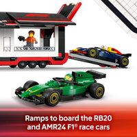 Thumbnail for LEGO City F1 Truck with RB20 & AMR24 F1 Car Toys - Model Car Building Toy Set for Kids, Boys and Girls, Ages 8+ - Formula 1 Collectible for Fans - Gift Idea for Birthdays - 60445