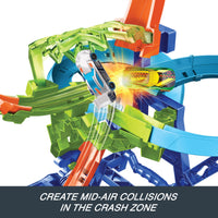 Thumbnail for Hot Wheels Stunt Track Mid-Air Crash & 1:64 Scale Die-Cast Toy Car