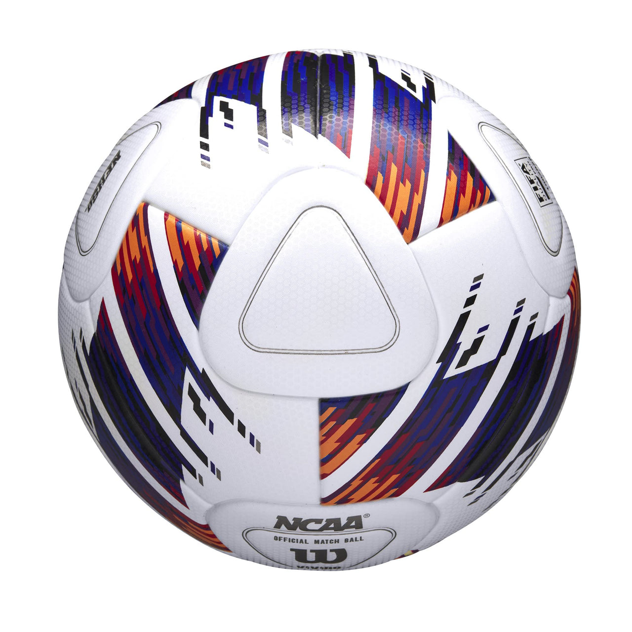 WILSON NCAA Vivido Match Soccer Ball - Size 5, White/Orange/Purple