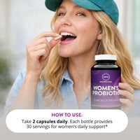 Thumbnail for MRM Nutrition Women's Probiotics - Patented Formula Supports Urinary Tract, Vaginal, & Immune Health for Women, Prebiotic Supplement, 3.5 Billion Cells & 2 Bacterial Strains, Vegan - 30 Servings