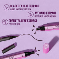 Thumbnail for Kaja Winged Eyeliner Set - Wink Stamp Original | with Avocado Extract, Double-ended Wing, Smudge-Proof, Waterproof, Eye Irritation Tested, Long Lasting Pencil, Colorstay, Matte Finish, Cat Eye Look