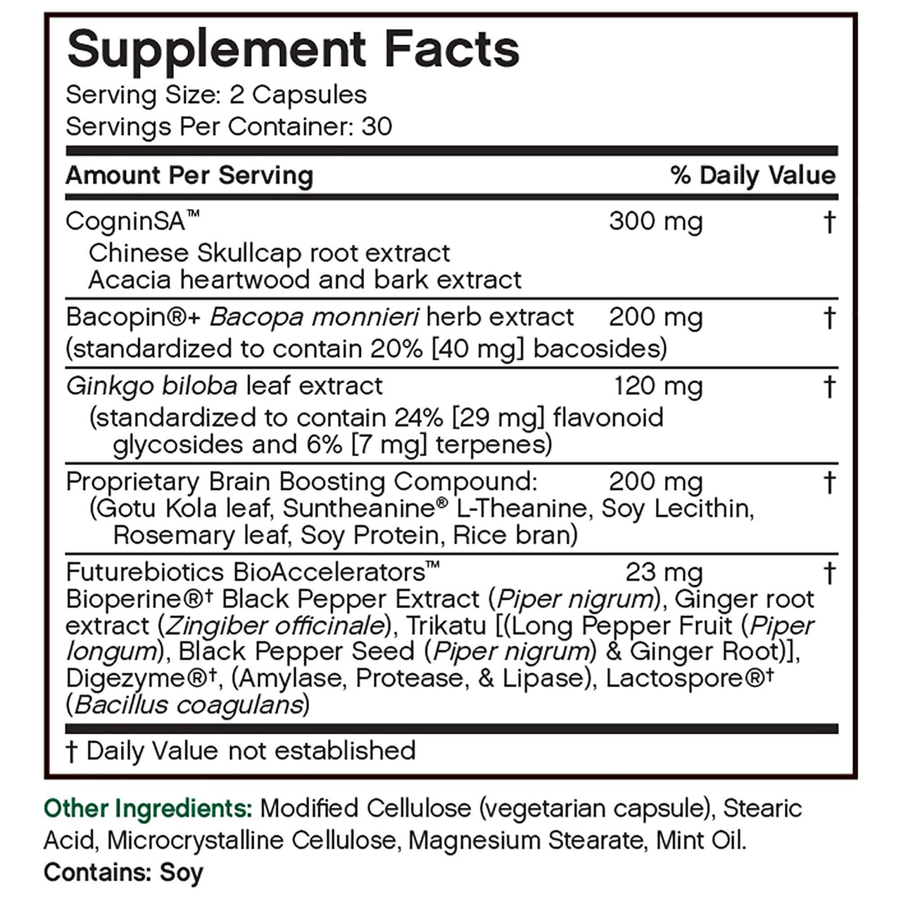 Futurebiotics ThinkFast, Brain Performance and Memory, 60 Vegetarian Capsules