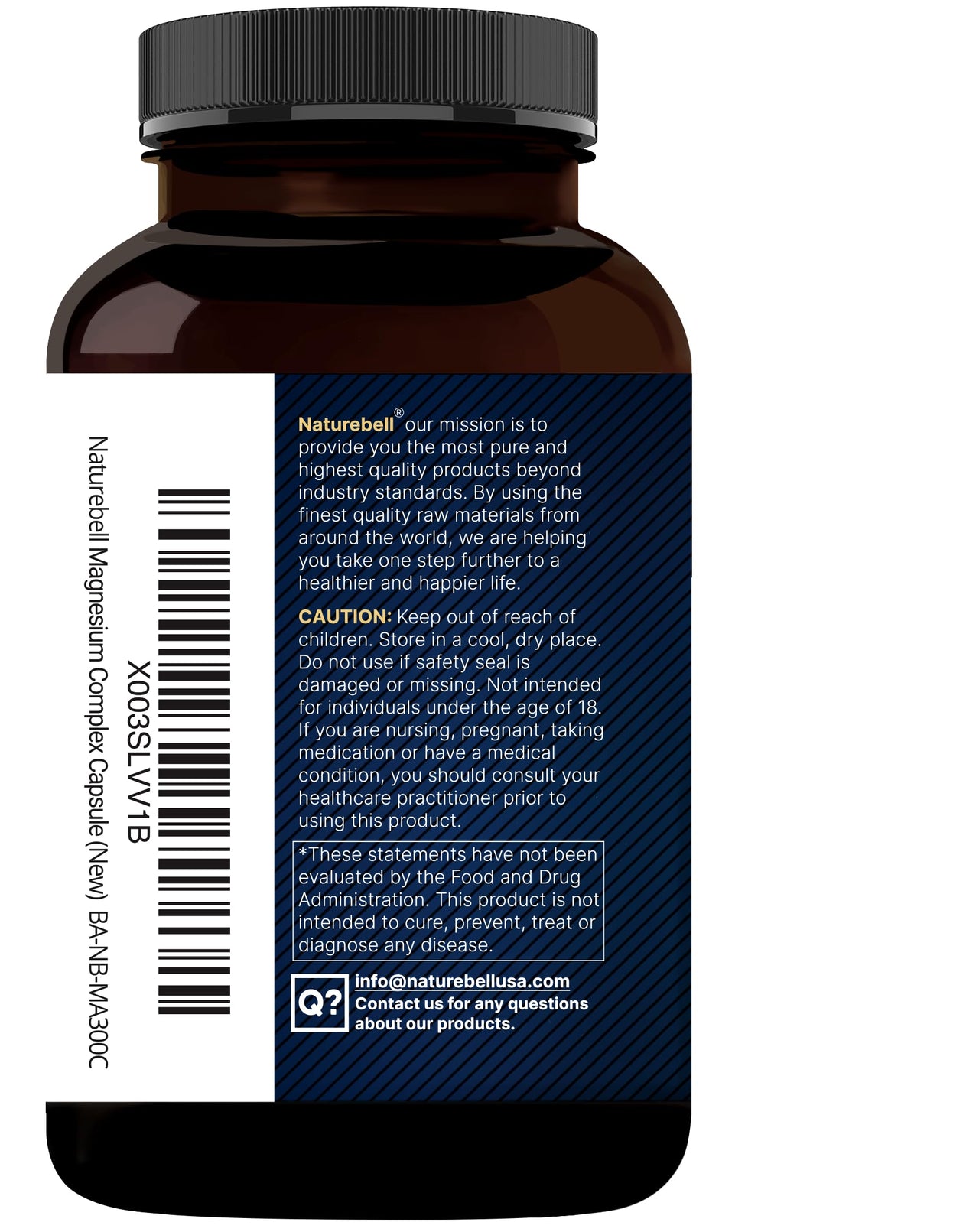 Magnesium Complex 500mg, 300 Capsules | 10-in-1 Magnesium Glycinate, Citrate, Malate & More | Chelated Form for Easy Absorption | Non-GMO