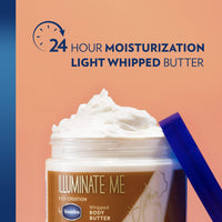 Thumbnail for Vaseline Illuminate Me Body Butter & Oil - Shimmering Body Bronzer, Hydrating Whipped Organic Shea Butter with 24-Hour Moisture for Melanin-Rich Skin, Radiant Glow Oil (2 Piece Set)