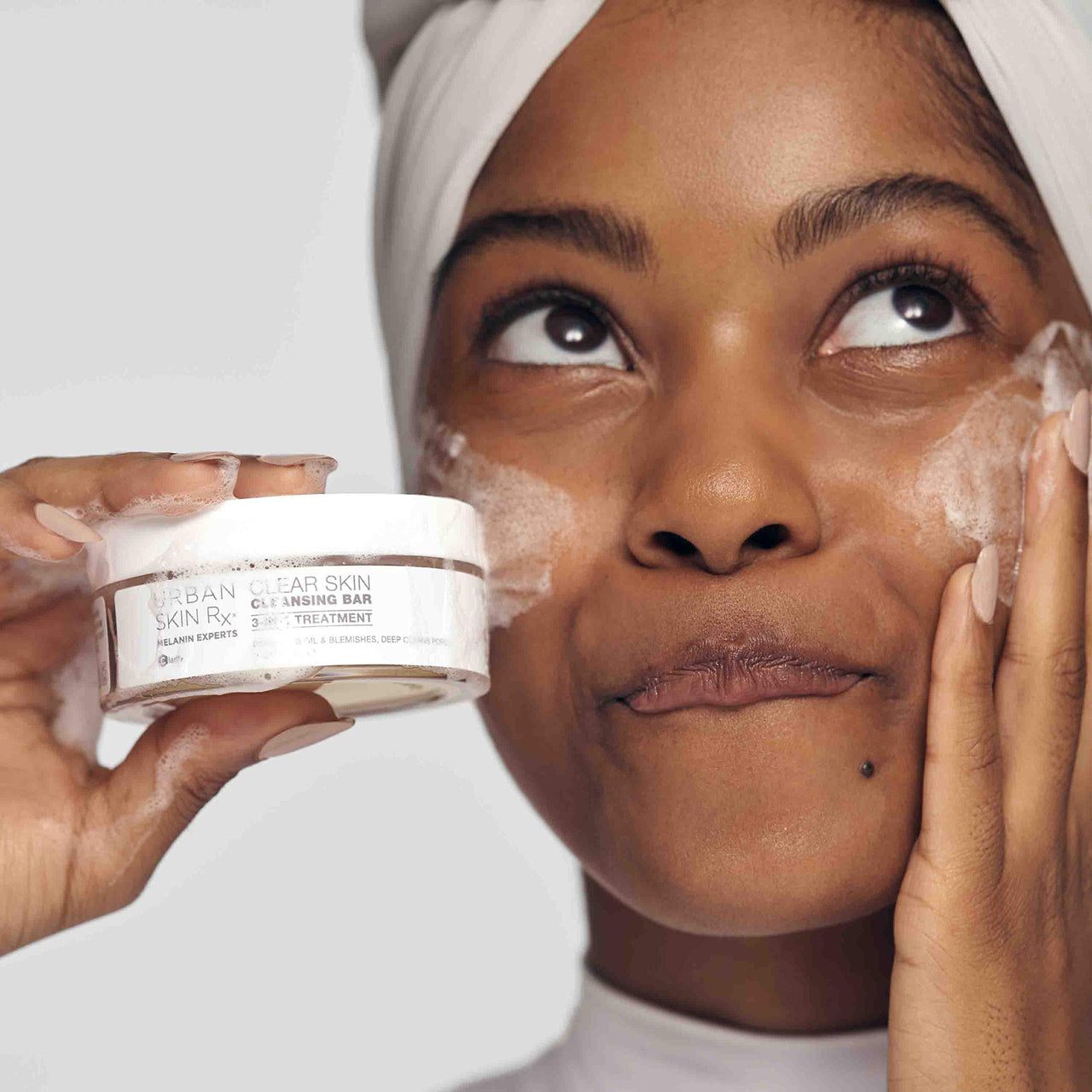 Urban Skin Rx 2-Pack Clear Skin & Combination Skin Cleansing Bar Duo | Helps Diminish Look of Spots & Blemishes, Removes Excess Oil, 3-in-1 Daily Cleanser, Exfoliant & Mask Includes (2) 2.0 Oz Bars