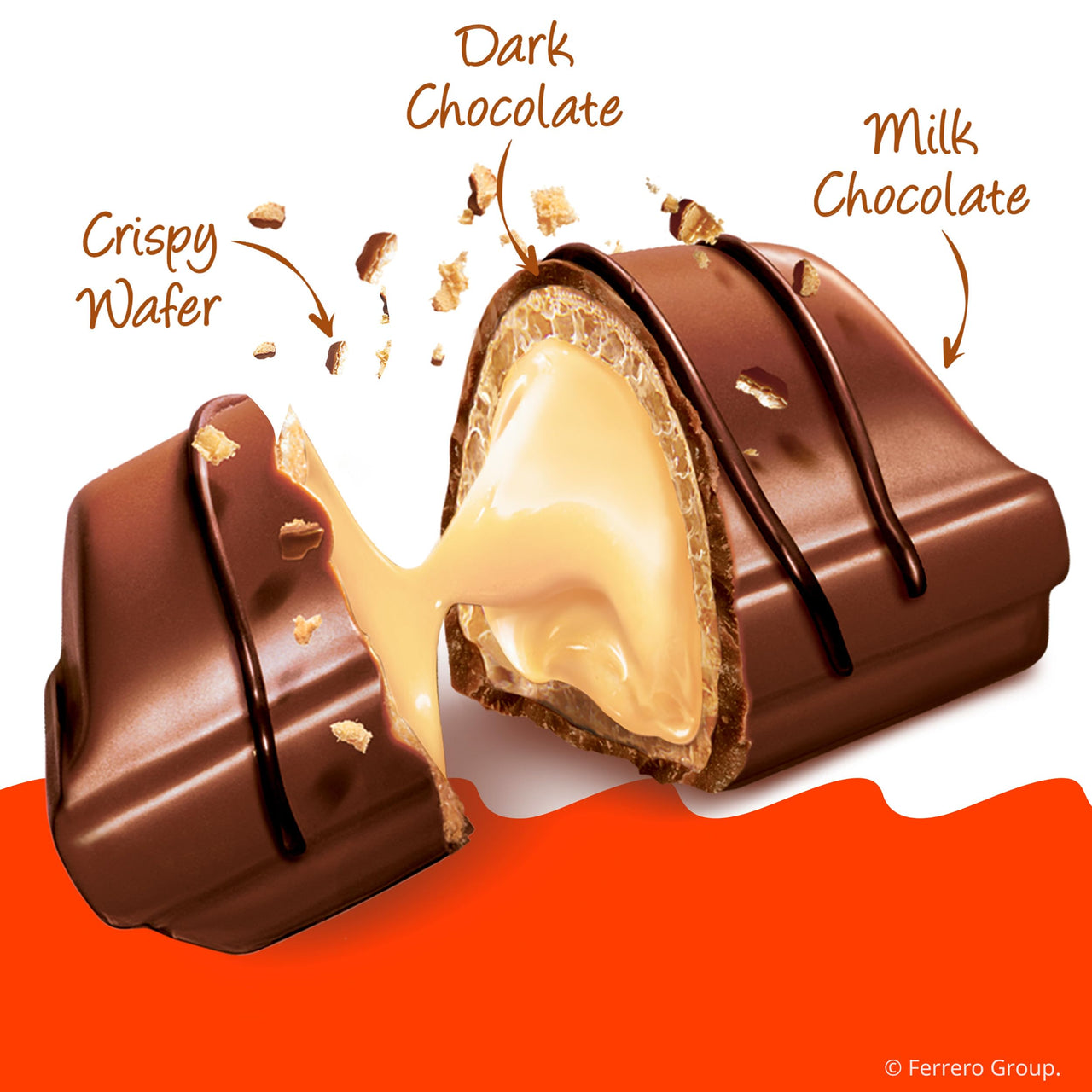 Kinder Bueno Mini Milk Chocolate Bars with Hazelnut Filling, Chocolate Candy Bars for Game Day, Football Party Supplies, Snacks for Adults, 5.7 oz