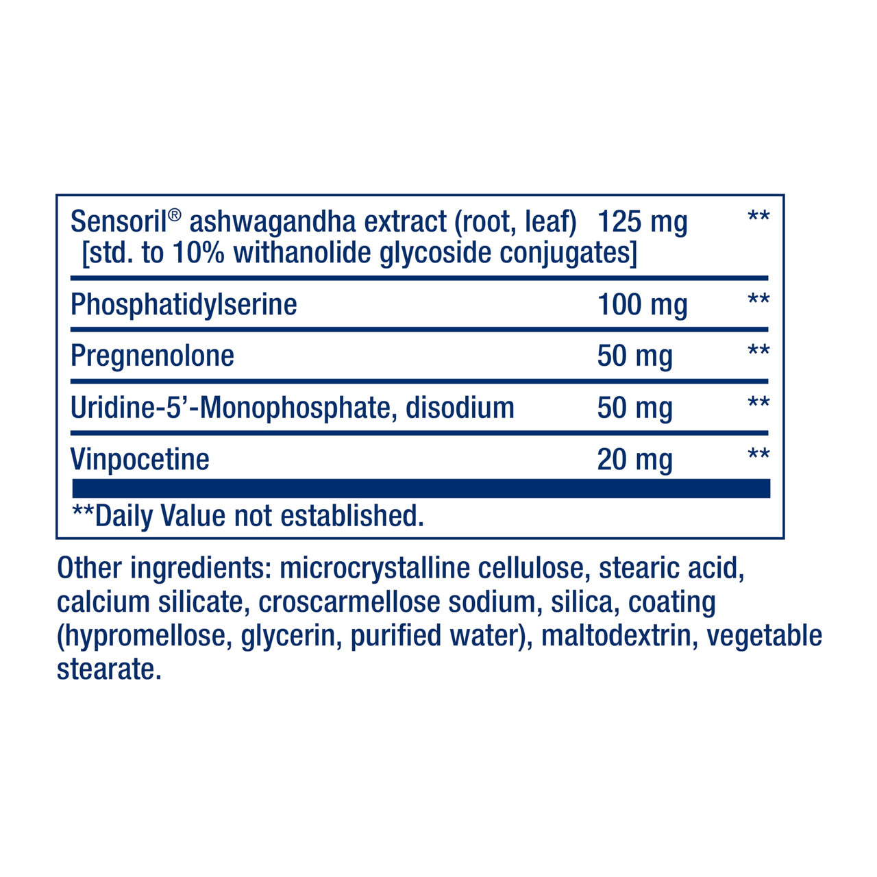 Life Extension Cognitex® Elite Pregnenolone, sage, Blueberry, ashwagandha, phosphatidylserine, Advanced Formula, Attention, Focus, Memory, Gluten-Free, Non-GMO, Vegetarian, 60 Tablets