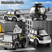 Thumbnail for JUKUDAHU Police Truck Toy for 3 4 5 6 Years Old Boys - Carrier Vehicle Toy Set with 3 Small Cars and 1 Helicopter, Kids Firction Powered Car for Age 3-9, Gifts for Boys and Girls