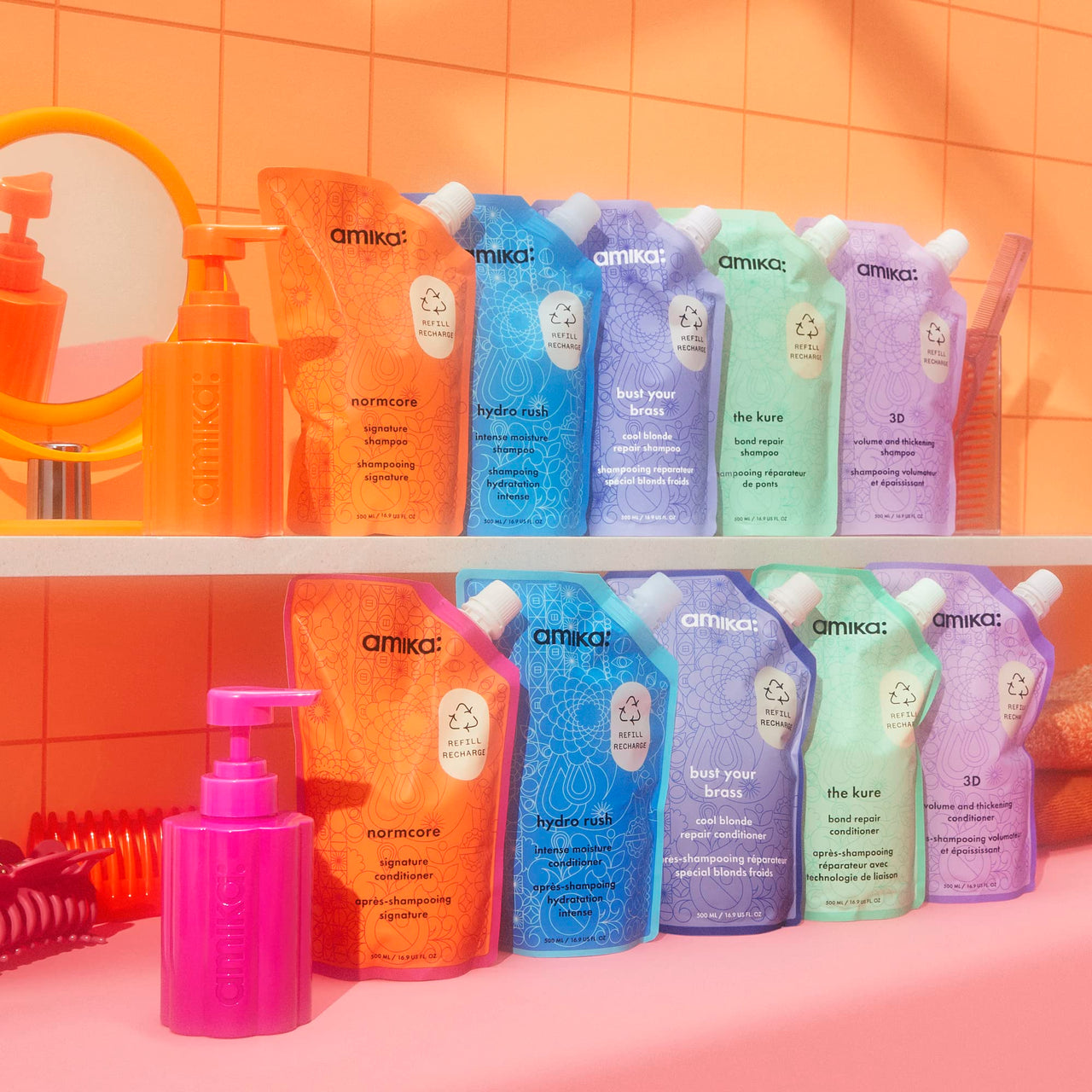 amika Forever Friend Refillable Conditioner Bottle