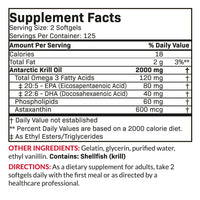 Thumbnail for Futurebiotics Antarctic Krill Oil 2000mg with Astaxanthin, Omega-3s EPA, DHA and Phospholipids - 100% Pure Premium Krill Oil Heavy Metal Tested, Non GMO – 250 Softgels