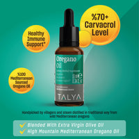 Thumbnail for TALYA Oregano Oil 0.34 fl.oz | Oil of Oregano Liquid | Immune Support, High Carvacrol, Digestive Health | Non-GMO | Vegan | Mediterranean Oregano