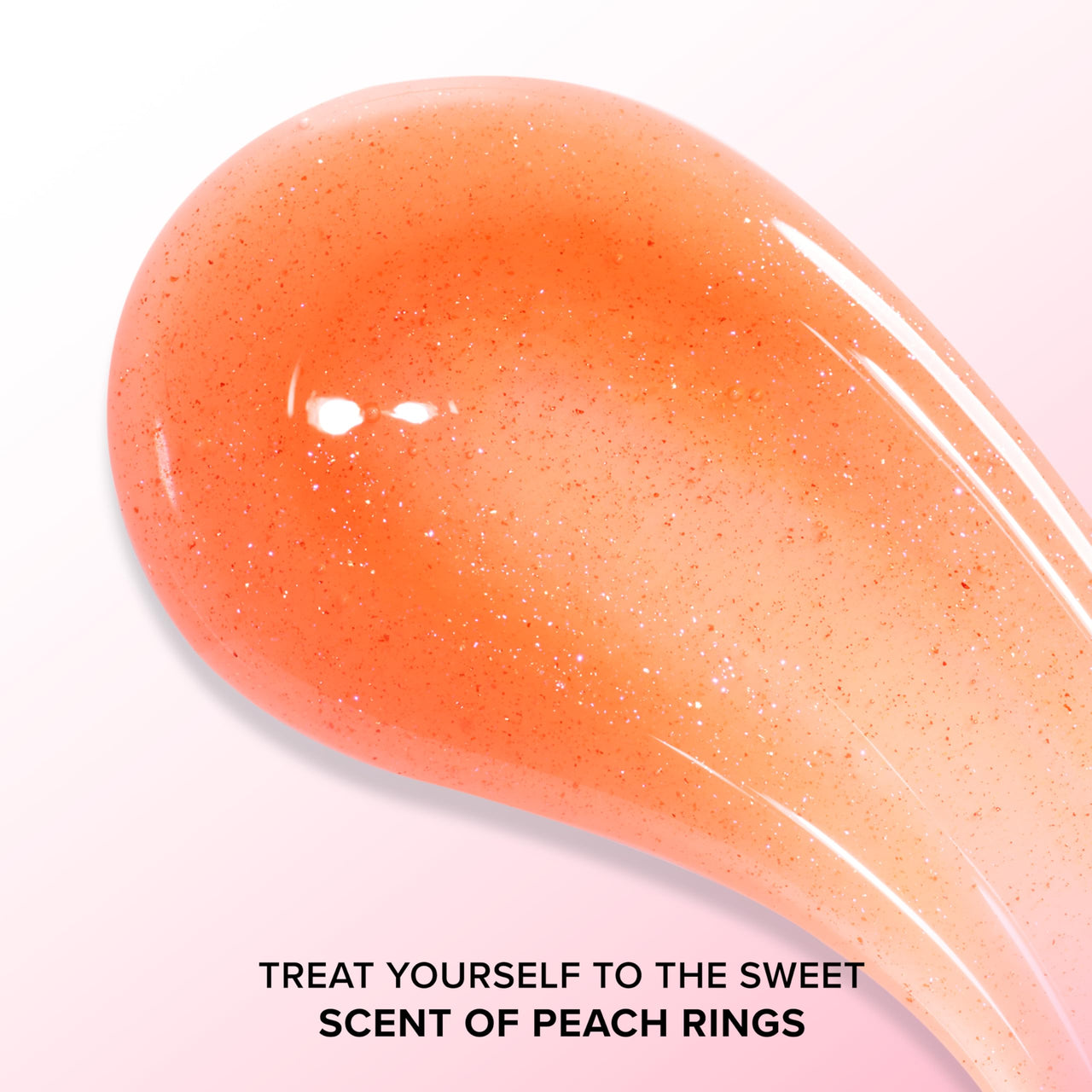 Too Faced Kissing Jelly Lip Oil + Gloss | Hydrating Lip Serum Treatment with Jojoba Oil for Instant Moisture and Glossy Shine, 0.15 Fl Oz, Peach Rings