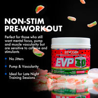 Thumbnail for Evogen EVP 3D - Stim Free Pre Workout Powder for Men & Women | Sugar Free Non Stim Preworkout with Beta Alanine and Creatine for Energy & Pump | Sour Watermelon | 40 Servings