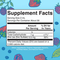 Thumbnail for MaryRuth Organics Zinc Supplement for Immune Support, Immune Support Supplement for Kids, Ages 4-13, Zinc Sulfate, Vegan, USDA Organic, Glycerin Based, 2 Fl Oz