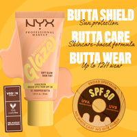 Thumbnail for NYX PROFESSIONAL MAKEUP Buttermelt Glaze Soft Glow Skin Tint with SPF 30, Up To 12HR Wear, 01 Whipped Butta